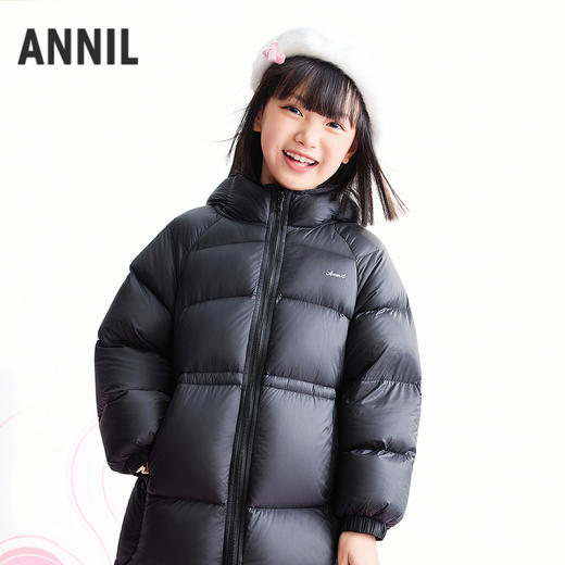 【实体店同款】女童加长款羽绒服冬季新款安奈儿童装AG545398 商品图2