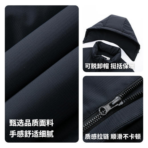【门店新品&白鸭绒】圣得西25冬季甄选白鸭绒可拆卸帽厚羽绒服 商品图4