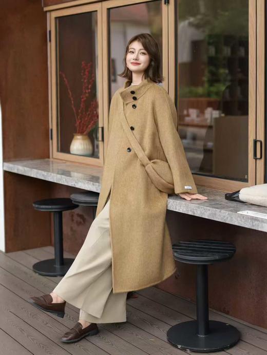 【YW】无忧购秋冬韩版送包包两件套韩系减龄宽松型呢子大衣（截单后3-5天发货） 商品图8