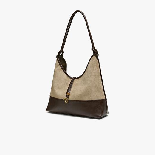 【云粉节】BF楼百思图25冬季新款大容量托特包包时尚反绒麂皮单肩包TY100DX5吊牌价659，现价339 商品图5