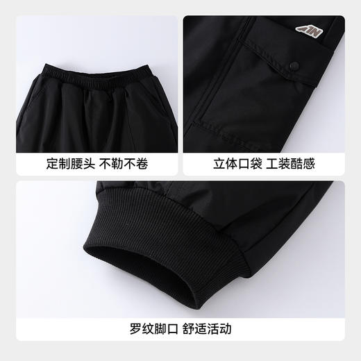 【实体店同款】男女童全腰梭织羽绒裤冬季新款安奈儿童装AM546078 商品图4