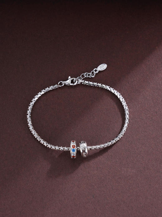 子佩集S925银【幸运法则】手链纯银【FYS-0003】时尚彩钻圈2501 商品图4