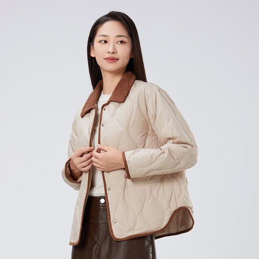個调冬季新款翻领气质时尚小香风女士短款羽绒服8287 商品图3