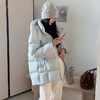 90白鸭绒2025冬新款连帽宽松茧型云朵泡芙羽绒服女中长款显瘦加厚 2508 商品缩略图2