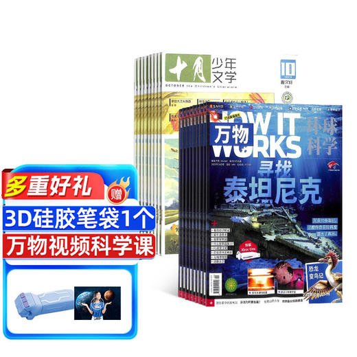 万物+十月少年文学杂志组合订阅  全年共12期 商品图0