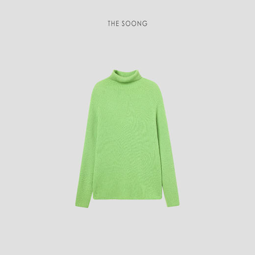 THESOONG|"邂逅温暖"蚕丝羊绒羊毛亲肤裸感坑条高领毛衣HWMY8222 商品图5