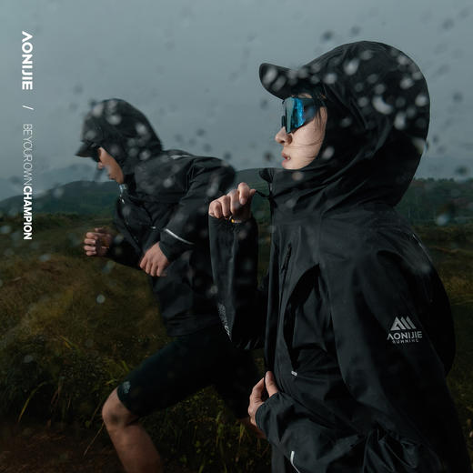 奥尼捷轻便越野跑冲锋衣跑步运动男女防风防水户外专业压胶风衣/FM5216 商品图2