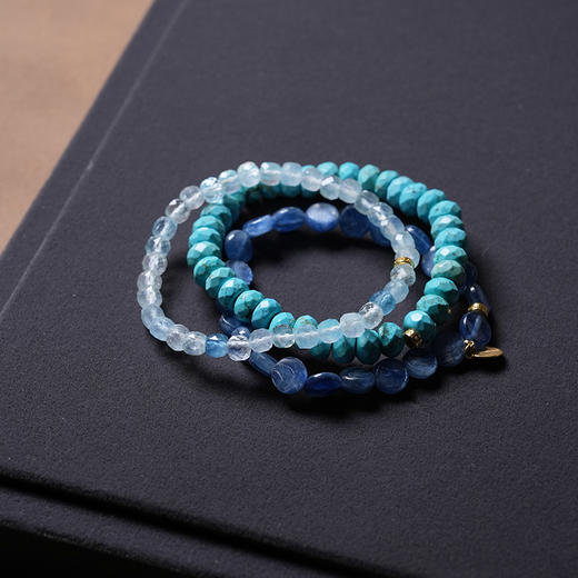 北京仓｜Chan Luu-Thalassa-绿松石 海蓝宝石 蓝晶石 串珠 多圈 手链（可单独佩戴）［美国设计师］ 商品图3