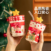 摩登主妇圣诞节礼物带盖马克杯陶瓷杯高颜值女生咖啡杯子吸管水杯 商品缩略图4