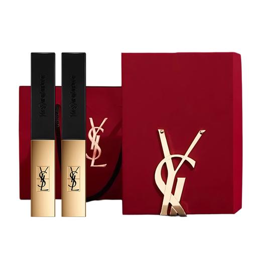 【礼盒礼袋】YSL圣罗兰浮雕口红礼盒 小金条2.2g*2支 #1966+#21  香港直邮 商品图12