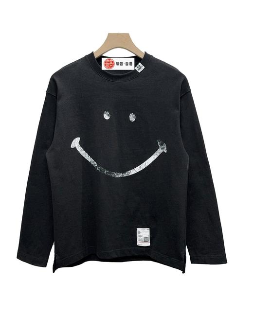 男款做旧印花长袖T恤he019 商品图0