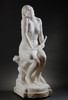 独角鹿西洋古董19世纪末20世纪初法国雕塑家Laurent-Honoré Marqueste签名创作人物主题卡拉拉大理石雕塑作品《蝉之女神》 商品缩略图1