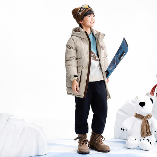 【实体店同款】男童中长款羽绒服冬季新款安奈儿童装AB545368 商品图3