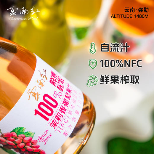 【99元任选3样】玫瑰蜜/水晶葡萄果汁云南红NFC葡萄自流汁无酒精0色素0香精370ml 商品图4