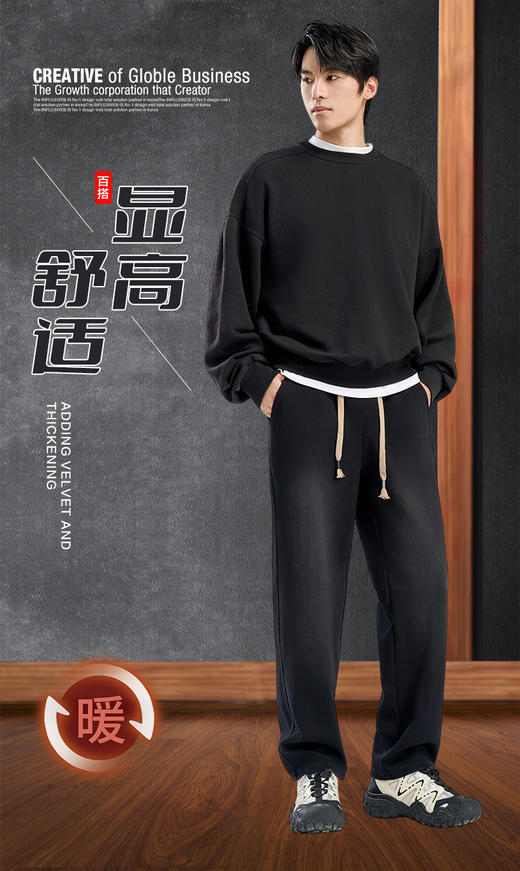 【雅鹿 男士直筒加绒牛仔裤】常规款/加绒款，蓝色/黑色可选，软而有型，贴身舒适不磨肤，弹力腰头，挺括舒适超百搭！ 商品图3