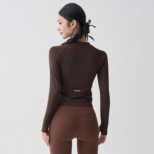 Gymicon能量符号 无缝一体织高弹修身瑜伽服外套小立领跑步羽毛球瑜伽长袖YAWT2526 商品图1