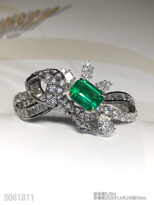 5.29ct祖母绿钻石手链，赞比亚【5061811】具体价格微信咨询 商品图1