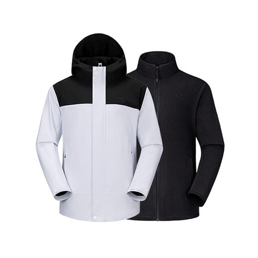 超级安踏抓绒两件套男子秋冬防泼水外套抓绒内胆三合一152546608U 商品图3