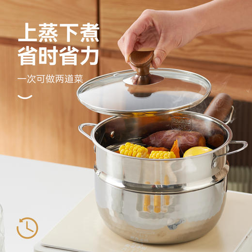 kimscook无涂层小奶锅日式雪平锅宝宝辅食锅不锈钢锅家用泡面汤锅 商品图2