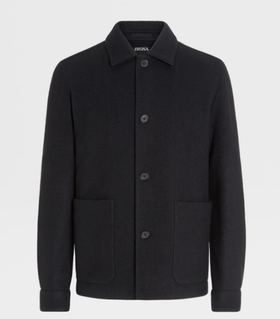 男款口袋翻领外套he