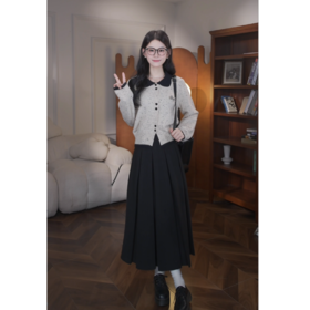 鹿向南【松枝积絮】秋季新款韩系慵懒半身裙