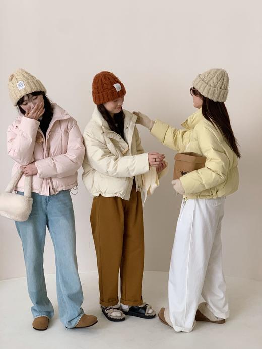 【YW】无忧购甜美木扣短款羽绒服女立领小个子保暖白鸭绒面包服外套8830款（截单后7天发货） 商品图1