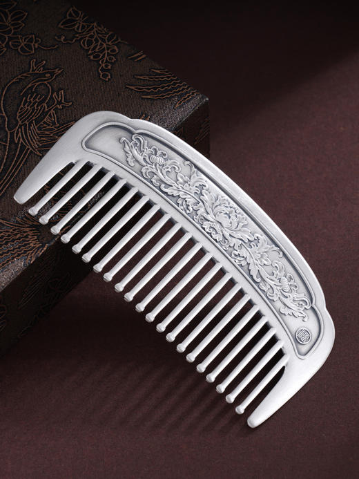 子佩集S999银【万年欢】梳子纯银【ZXFSZ001】原创作品2501 商品图0