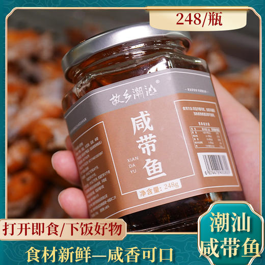 故乡潮汕咸带鱼潮汕特产下饭下粥杂咸腌制即食佐餐杂咸248g/瓶 商品图0