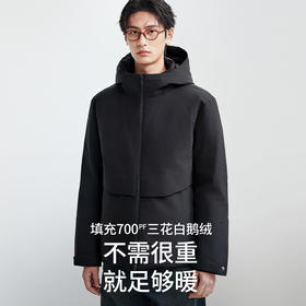 棉仓367815013-【90白鹅绒】冬季户外机能连帽滑雪服防风保暖连帽羽绒服男