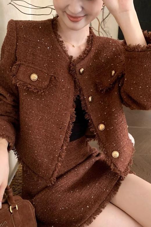 amadella 精致名媛风小香风粗花呢子气质套装 21484 商品图6