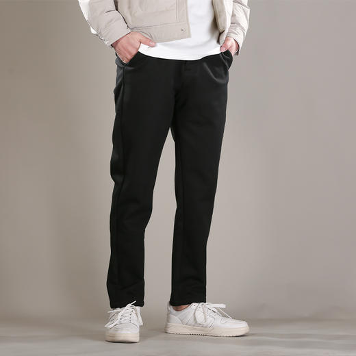 DRONKOO 2025 正常腰左袋绣线织唛复合绒基础款厚休闲长裤 商品图2