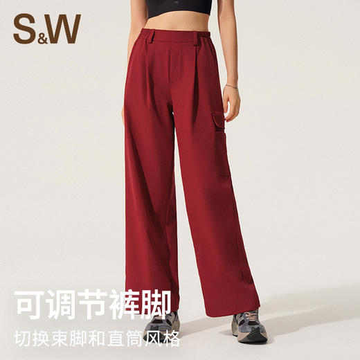 【sw速惟】宽松显瘦松紧腰工装长裤S4AW6166 商品图4