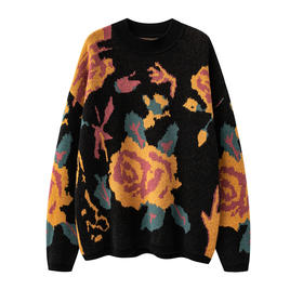 S·Y·C【花期】高定半高领加厚别致提花100纯羊绒毛衣