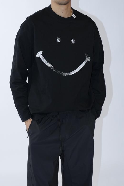 男款做旧印花长袖T恤he019 商品图3