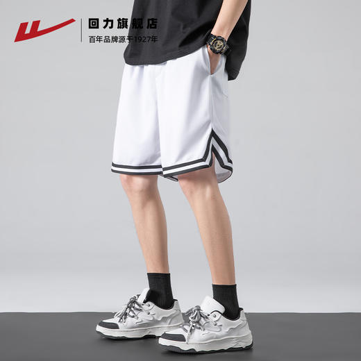 回力男士短裤夏季宽松休闲运动五分裤冰丝薄款透气美式篮球短裤男 商品图2