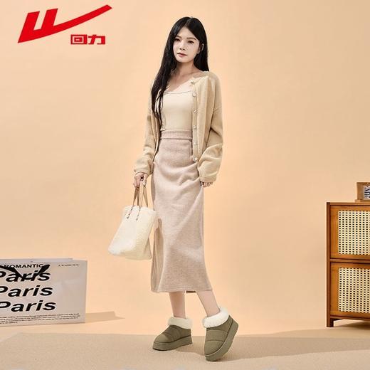 回力雪地靴2025新款小香风翻边冬季毛绒软底洋气缓震休闲运动棉鞋 商品图8