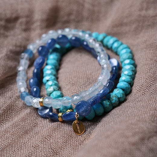 北京仓｜Chan Luu-Thalassa-绿松石 海蓝宝石 蓝晶石 串珠 多圈 手链（可单独佩戴）［美国设计师］ 商品图1