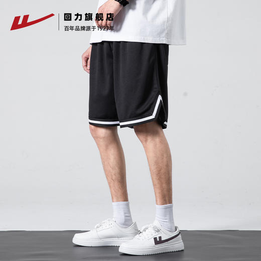 回力男士短裤夏季宽松休闲运动五分裤冰丝薄款透气美式篮球短裤男 商品图4