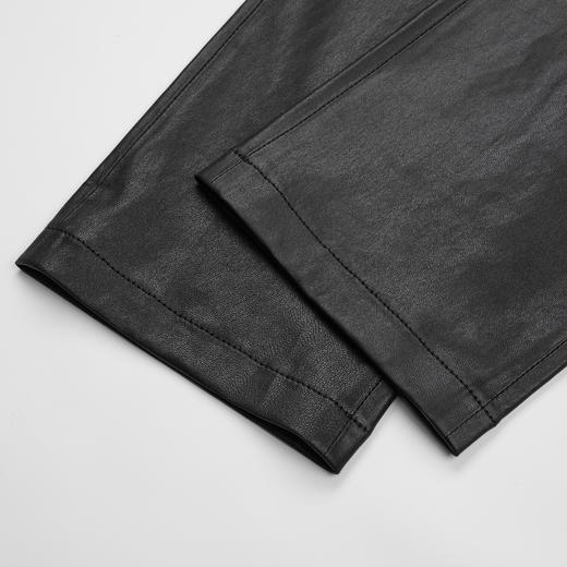 ROMI STUDIO“棕标系列”植鞣弹力羊皮垂感哑光九分皮裤RWCAXG6473 商品图5