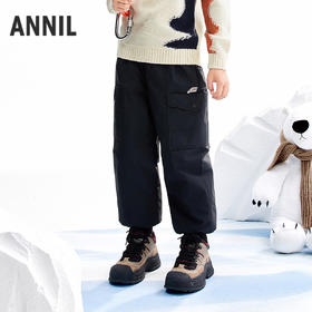 【实体店同款】男女童全腰梭织羽绒裤冬季新款安奈儿童装AM546078