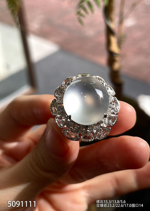 玻璃种蛋面戒指【5091111】具体价格微信咨询 商品图1