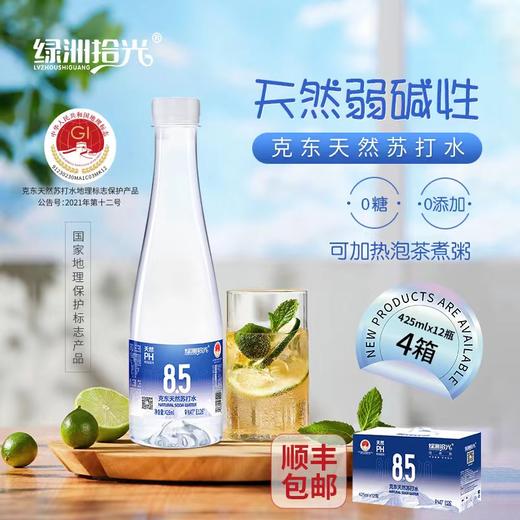 顺丰包邮【自营】绿洲时光克东天然苏打水 425ML*12瓶/箱 NM 商品图0