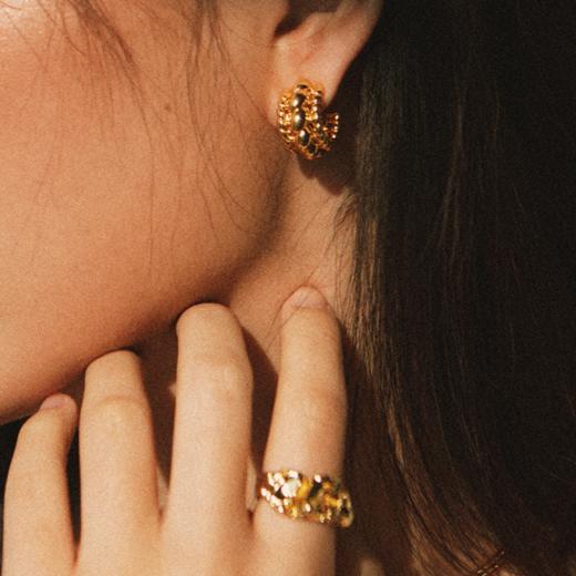 【E24024-g】alodia.co 织梦耳钉 以梦为马编织工艺复古精致RJ136 商品图1