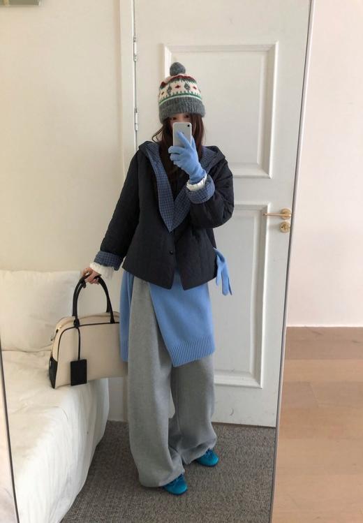 Ome*let加厚430g奥粒绒抽绳两穿卫裤 商品图5