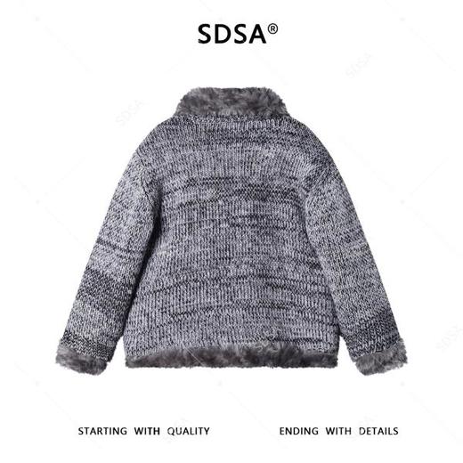 SDSA男士秋冬新款痞帅男装简约时尚双面可穿拉链毛衣外套百搭时尚 商品图4