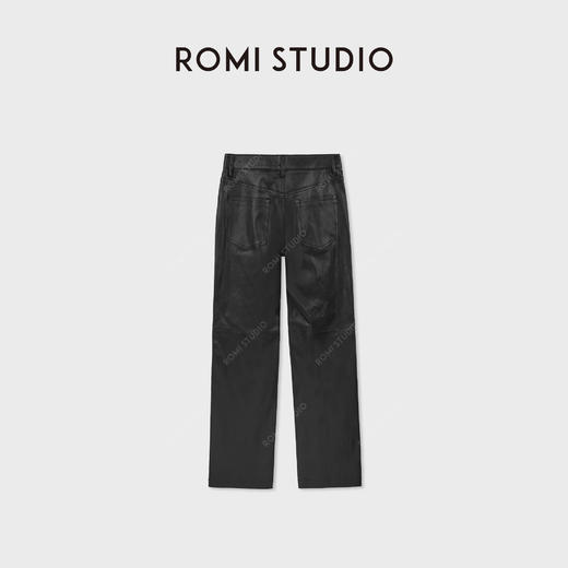 ROMI STUDIO“棕标系列”植鞣弹力羊皮垂感哑光九分皮裤RWCAXG6473 商品图1