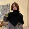 【 秋冬氛围❗️气质披肩】女秋冬季外搭保暖套头围脖 高领针织搭肩韩版洋气开叉围巾斗篷 商品缩略图5