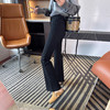 焊在腿上黑色喇叭牛仔裤！2025女秋冬新高腰弹力显瘦微喇裤！ 商品缩略图1