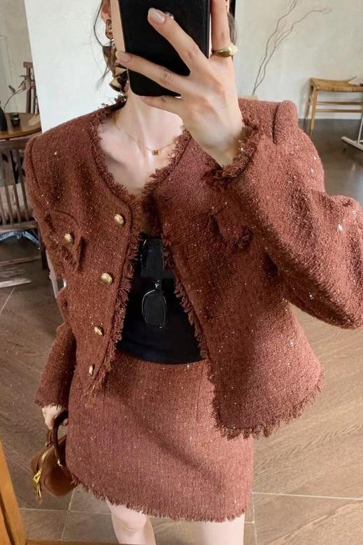 amadella 精致名媛风小香风粗花呢子气质套装 21484 商品图8