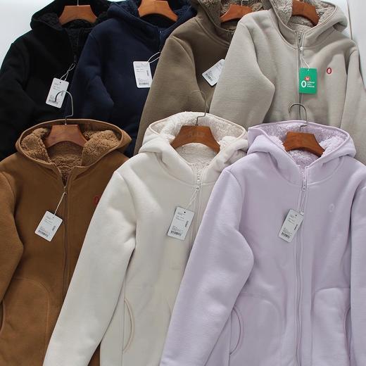大厂订单！ O+标~男女高密度摇粒绒情侣连帽外套 商品图1